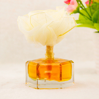 Diffuseur de parfum d'ambiance de luxe True Scent en verre avec fleur de Sola en bois, huile essentielle pour la maison