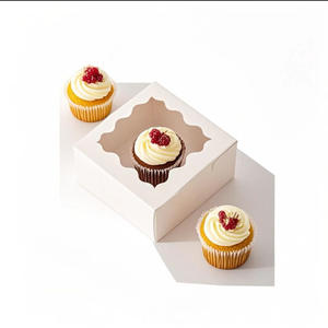 Scatola per Torte in Cartone Bianco Ecologico da 8 Pollici con Finestra per <span class=keywords><strong>Pasticceria</strong></span> e Prodotti da Forno, Logo Stampato - Product Image 2