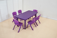 Table et chaise pour la maternelle et la préscolaire, table d'étude en plastique, chaise colorée pour enfants, ensemble de tables et de chaises d'école, bureau d'école