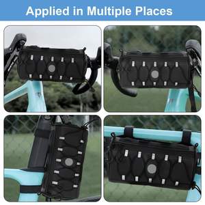 Bolsa de Manillar para <span class=keywords><strong>Bicicleta</strong></span>, Impermeable, de <span class=keywords><strong>Oxford</strong></span>, 2.4L, Ajustable, Transpirable, Ligera y Portátil, para Ciclismo - Product Image 3