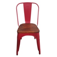 Chaise de salle à manger industrielle empilable en métal pour restaurant, siège commercial moderne