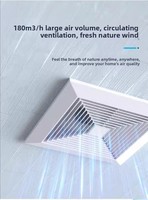 Ventilateur d'extraction mural moderne carré en ABS à haute vitesse, silencieux, avec roulement à billes, petit ventilateur électrique pour salle de bain, extraction d'air frais, OEM