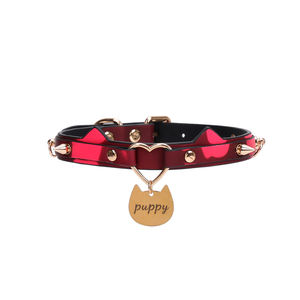 Collar de campana de oreja de gato sensible al calor con correa para castigo y restricción, juguete fetiche para adultos con función mágica de cambio de color - Product Image 2