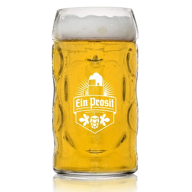 Caneca de cerveja oktoberfesta, caneca de plástico transparente com alça 500ml