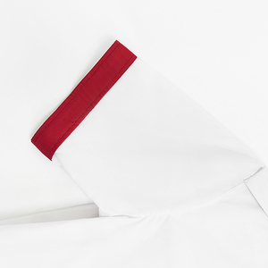 Odm/OEM mùa hè Áo sơ mi trắng đỏ đen tương phản còng đứng cổ áo Polyester/cotton an ninh bảo vệ đồng phục cho khách sạn sân bay - Product Image 6