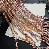 Perles Baroque Multicolores en Forme de Lune à Trou Droit, Qualité 3A, Irrégulières, pour Fabrication de Bijoux DIY Faits Main