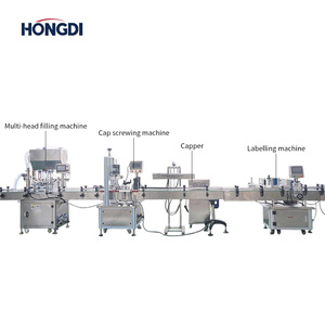 Ligne de production automatique haute vitesse pour l'embouteillage de liquides, jus d'orange, huile alimentaire, avec système de remplissage, bouchage et étiquetage pour bouteilles en verre - Product Image 3