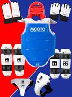 Ensemble d'équipement de combat de Taekwondo approuvé par la WT - Kit complet de protection à 9 pièces pour la compétition et l'entraînement