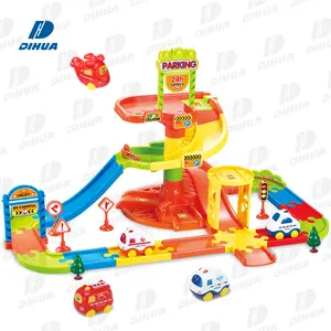 <span class=keywords><strong>My</strong></span> First - Parking <span class=keywords><strong>Garage</strong></span> Assembler Toy <span class=keywords><strong>Car</strong></span> Track Set avec 4 voitures à roue libre Hélicoptère Pretend Play Parking Lot Fun - Product Image 1