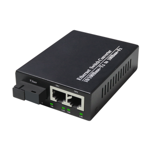 Mejor Precio, Gran Oferta: Convertidor de Medios 10/100M SC 2 RJ45 + 1 Transceptor de Fibra Óptica Monomodo de Fibra Única - Product Image 2