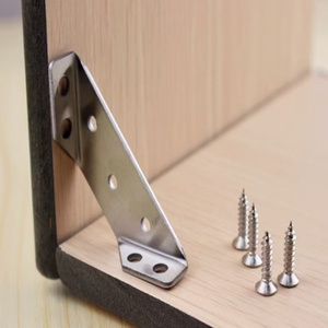 Gabinete de esquina de acero inoxidable para cocina, baño, tipo escalera, ángulo colgante, cierre suave, soportes de esquina fija de tres lados - Product Image 1