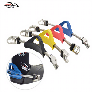 Aletas de Buceo de Acero Inoxidable de Doble Uso con Talón de Resorte Abierto, Correa Fija de Cuatro Líneas OMS, KEEP DIVING SSA 613, Hecho en China - Product Image 1