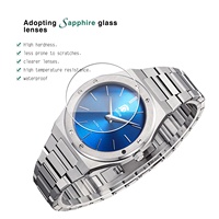 Montre pour homme de haute qualité en acier inoxydable 40 mm avec design 3D OEM, affichage analogique, mouvement Miyota NH35, style charmant, 3 ATM