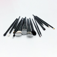 Ensemble de pinceaux de maquillage professionnel 15 pièces, pinceaux à paupières vegan, pinceaux de fond de teint, ensemble de pinceaux cosmétiques