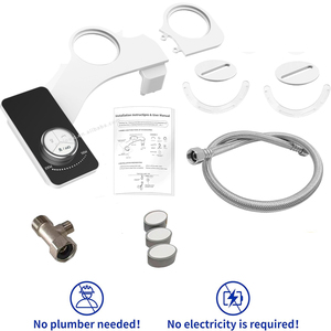 Bathroom Adjustable Water Pressure Smart <strong>Toilet</strong> <strong>Bidet</strong> Sprayer Non Electric Ultra-Slim Dual Nozzle Shattaf <strong>Bidet</strong> Attachment - Product Image 5