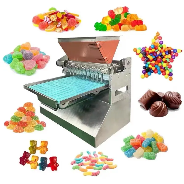 Şeker Depositor makinesi otomatik masa üstü sakızlı şeker Depositor ayı şeker dökme makinesi