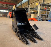 Bucket Penggali RSBM untuk Excavator Mini Bobcat E35 dengan Sistem Penggantian Cepat X-change, Bucket Penggali Sempit