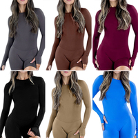 Mono corto sin costuras de manga larga con control de abdomen, transpirable, elástico en cuatro direcciones, ligero y sin espalda, para gimnasio, tallas grandes