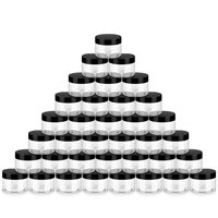 Vente en gros de bouteille d'emballage cosmétique transparente ronde en PET 50/80/100/120/150/180/250ml pot de crème pour le visage pour le corps pour poudre libre