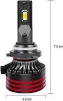 Kit de phares LED M8 Pro Series 9005 amélioré, 120W haute puissance, 12000LM super lumineux, boîtier en aluminium blanc avec style de faisceau H7