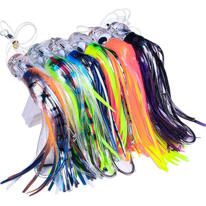 Leurres <span class=keywords><strong>de</strong></span> pêche à la traîne en haute mer en eau salée, têtes en résine, leurres en forme <span class=keywords><strong>de</strong></span> pieuvre et d'encre avec hameçon pour thon, marlin, voilier - Product Image 3