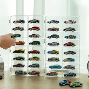 1/64 Scale Clear Acrylic Display Case for Hot Wheels &amp; <strong>Matchbox</strong> Cars Dust Cover Storage Box Compatible Hot Wheels <strong>Collection</strong> - Product Image 5