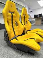 Convient pour Ferrari SF90 296 GTB Jaune et Noir, Voiture de Course en Fibre de Carbone Sèche