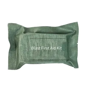 Compressed triangle towel first aid kit for blast injury fire portable training force distribution with triangle towel straps