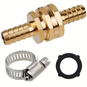 Raccord de tuyau d'arrosage mâle en laiton 25 mm fileté forgé durable pour l'irrigation avec collier de serrage et joint d'étanchéité - Product Image 4