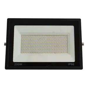 Projecteur LED 200W 3000 ° K Lumière blanche chaude IP65 85-265V Boîtier noir pour l'extérieur Source d'alimentation AC - Product Image 1