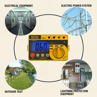Testeur de terre numérique Allosun EM480D, résistance de mise à la terre, appareil électrique, testeur de tension de terre, protection contre la foudre