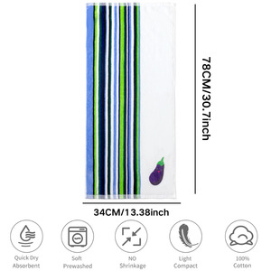 ผ้าเช็ดมือผ้าฝ้ายแท้พิมพ์ลายผักสไตล์ยุโรป ผ้าเช็ดครัวแห้งเร็ว ผ้าเช็ดชาในครัวเรือน ผ้าเช็ดตัวพิมพ์ลาย รูปทรงสี่เหลี่ยมผืนผ้า - Product Image 2