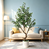 Hochwertiger Großer Künstlicher Mediterraner Olivenbaum mit Natürlichem Holzstamm für Hotel- und Heimdekoration