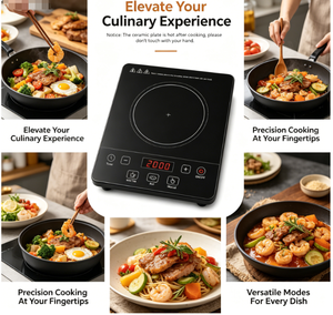 Table de cuisson à <span class=keywords><strong>induction</strong></span> tactile 2000W, puissance réelle 1350W, bobine en cuivre, minuteur LED, avec préréglages pour Roti et thé au lait, plaque vitrocéramique portable pour usage domestique - Product Image 6