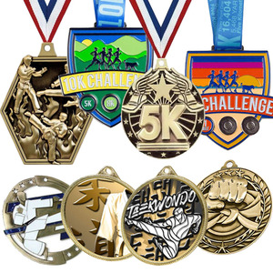 Medalla de Metal Fundido a Presión Personalizada con Acabado en Oro Esmaltado 3D, Impresión Offset para Deportes, Maratón, Competición, Recuerdo, Premio - Product Image 6
