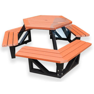 आधुनिक आउटडोर पिकनिक टेबल सेट फैक्टरी थोक गार्डन पैटियो धातु लकड़ी बेंच प्लास्टिक कॉफी रेस्तरां भोजन के लिए - Product Image 3