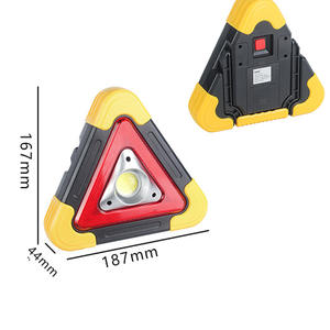 Herramienta de reconocimiento de señales de tráfico de emergencia alimentada por batería portátil, luz de advertencia triangular reflectante, barricada para seguridad del coche - Product Image 2