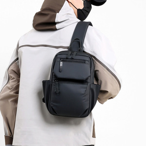 Sac bandoulière unisexe en nylon, petit, imperméable, avec fermeture éclair, pour usage quotidien, design croisé, léger, poche de rangement pour voyage - Product Image 2
