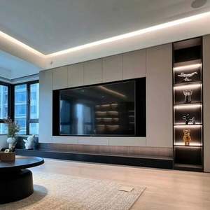 Meubles de cuisine et de salon en bois sur mesure, modernes, simples et haut de gamme, pour la personnalisation de toute la maison de villa - Product Image 2