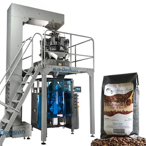 Máquina de embalaje de café para pesar 99% precisión, 500g, 1kg, 2kg, embalaje de bolsas de café tostadas