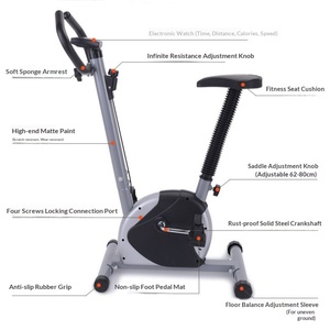<span class=keywords><strong>Bicicleta</strong></span> Estática Vertical para Interiores, Capacidad de 120 kg, Ultra Silenciosa, Pantalla Digital, Acero al Carbono, Equipo de Ejercicio para el Hogar - Product Image 2