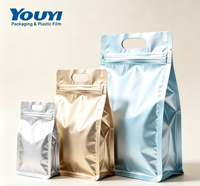 Sac d'emballage en aluminium de qualité alimentaire avec fermeture éclair refermable et design imprimé personnalisé pour l'emballage des collations