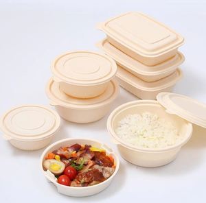 Biodegradable Disposable Cornstarch to Go Lunch Box Plastic Compostable Take Out Food <b>Container</b> - Product Image 6