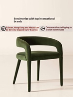 Chaise de maquillage et de coiffure nordique en acier avec accoudoirs et dossier souple pour la maison, la chambre et la salle à manger