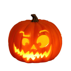 Lámpara de Calabaza de Halloween, Decoración Luminosa de Plástico con Pilas para Escenas - Product Image 5