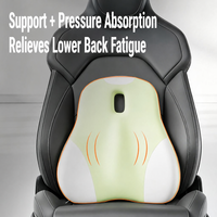 Nouvel oreiller ergonomique de soutien lombaire en mousse à mémoire de forme, coussin dorsal confortable pour voiture, chaise de bureau, toutes saisons