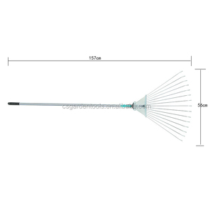 15 Dents 45 #   Râteau à herbe en acier extensible pour jardin, outil de jardinage en métal - Product Image 4