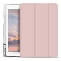 Étui transparent avec porte-crayon en TPU et en cuir PU pour iPad 10.2 2019 pour iPad 7 7ème génération