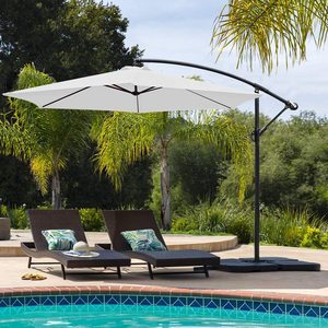 10ft En Porte-à-faux <span class=keywords><strong>parasol</strong></span> avec manivelle mécanisme et <span class=keywords><strong>housse</strong></span> de <span class=keywords><strong>protection</strong></span>, <span class=keywords><strong>protection</strong></span> solaire <span class=keywords><strong>protection</strong></span> UV, - Product Image 6