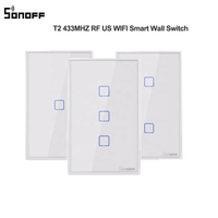 SONOFF Ewelink T0 T1 T2 T3 série UK EU US 1/2/3C 1 Gang 2 Gang 3 Gang TX Wifi sans fil Smart Touch interrupteur mural pour maison intelligente